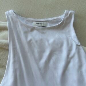 EUC White high neck bodysuit | babaton | small